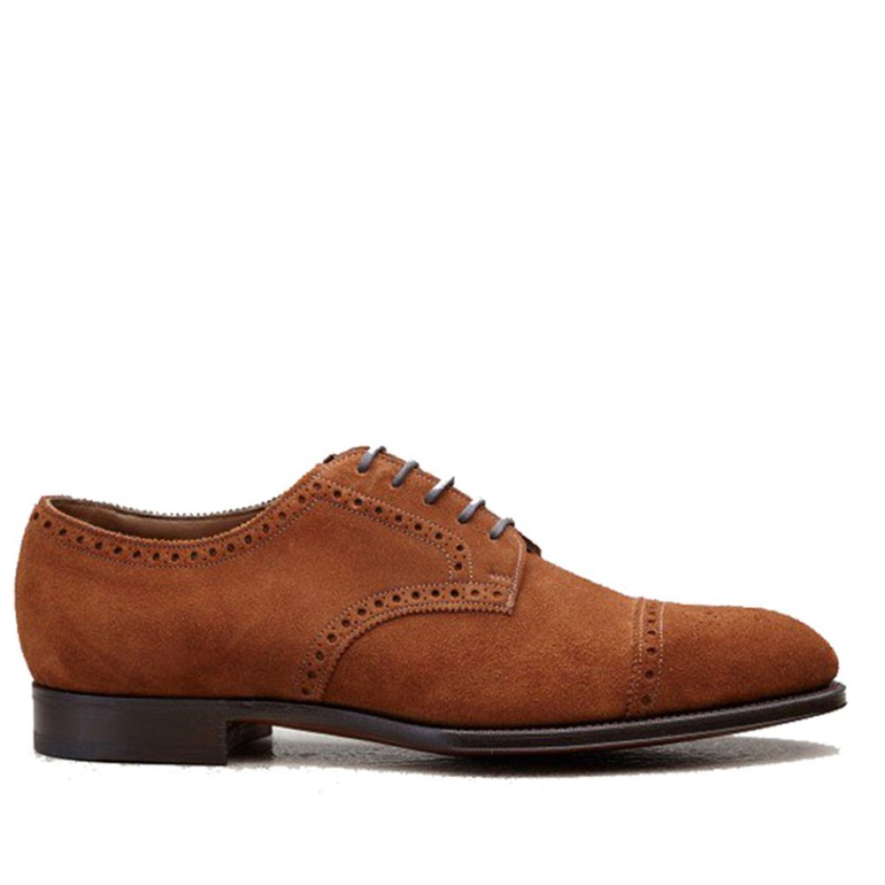 Bashwood Handmade Brown Suede Leather Oxfords